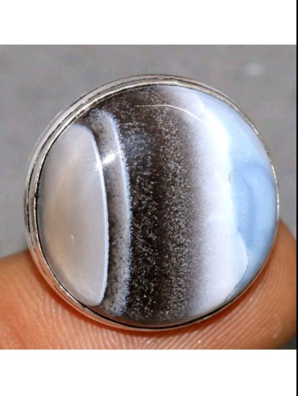 Owyhee Blue Opal Gemstone Jewelry 925 Sterling Silver Handmade Ring